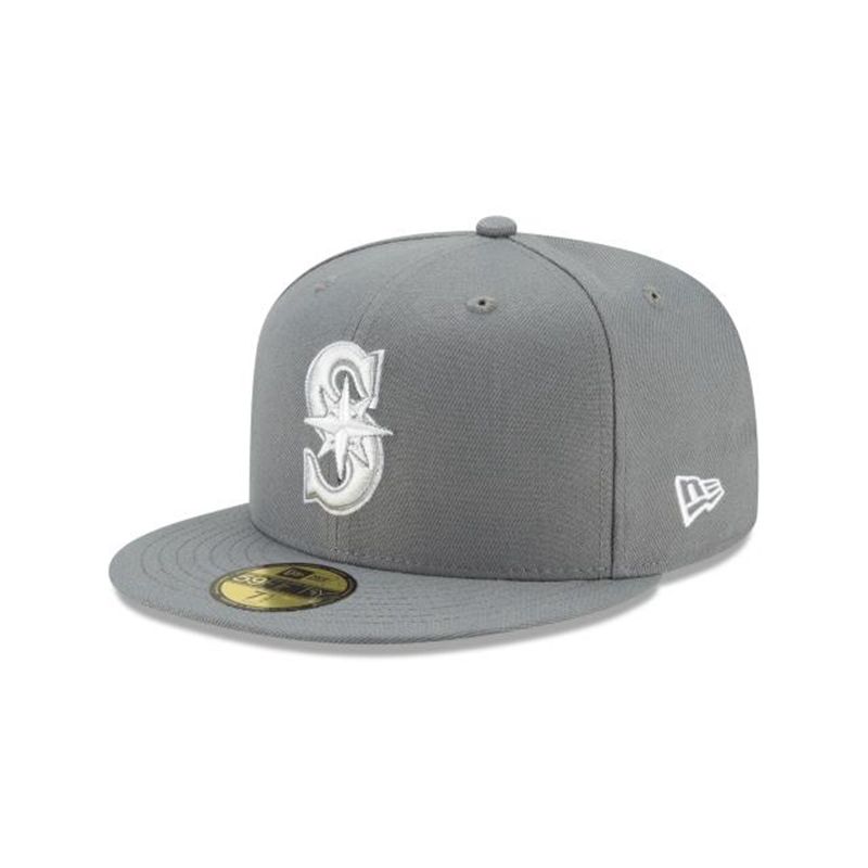 MLB Seattle Mariners Floral Undervisor 59Fifty Fitted (YWP7282) - Grey New Era Caps